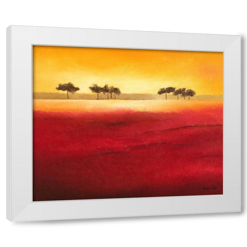 Tree Timberline III White Modern Wood Framed Art Print by Paus, Hans