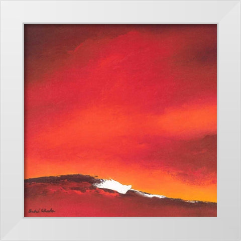 Waving line I White Modern Wood Framed Art Print by Schrooten, Andre