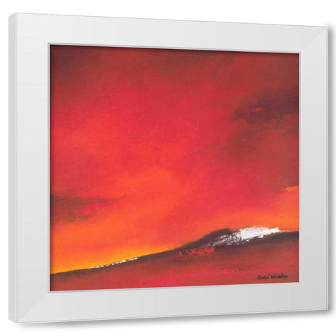 Waving line II White Modern Wood Framed Art Print by Schrooten, Andre