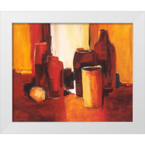 Cans and bottles II White Modern Wood Framed Art Print by Roseboom, Jettie