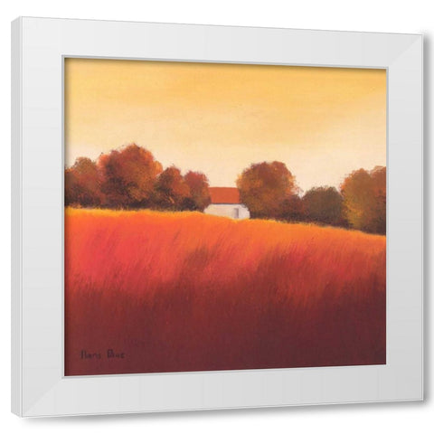 Scarlet Landscape IV White Modern Wood Framed Art Print by Paus, Hans