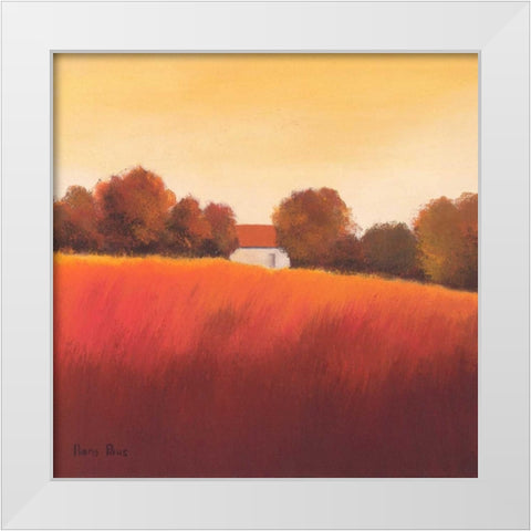 Scarlet Landscape IV White Modern Wood Framed Art Print by Paus, Hans