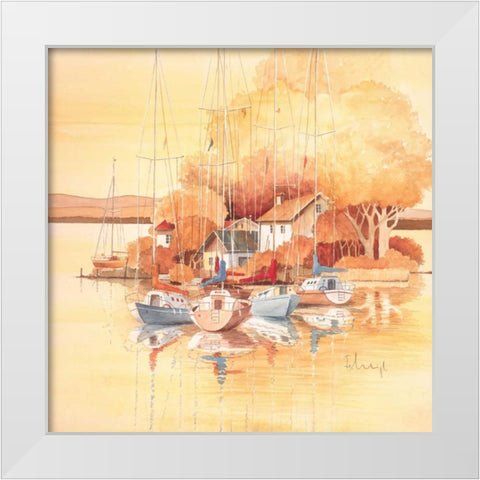 Seaside I White Modern Wood Framed Art Print by Franz, Heigl