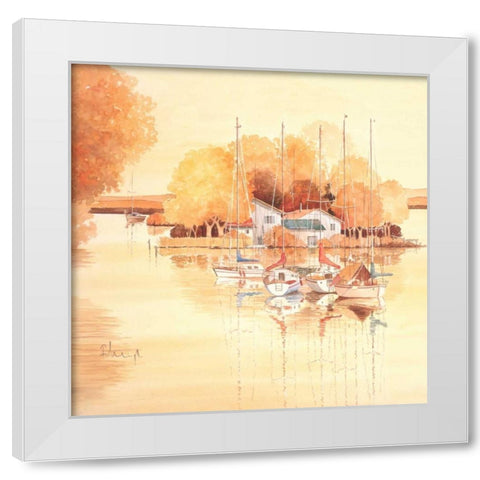 Seaside II White Modern Wood Framed Art Print by Franz, Heigl