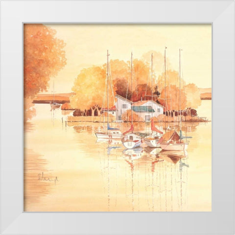 Seaside II White Modern Wood Framed Art Print by Franz, Heigl