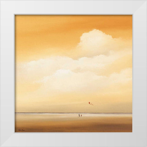 Flying high White Modern Wood Framed Art Print by Paus, Hans