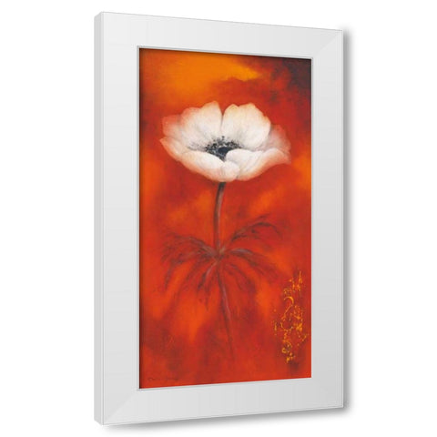 Anemone II White Modern Wood Framed Art Print by Jansma, Betty