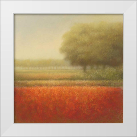 Autumn field White Modern Wood Framed Art Print by Dolieslager, Hans