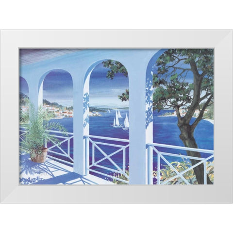 Seascape II White Modern Wood Framed Art Print by Heigl, Franz