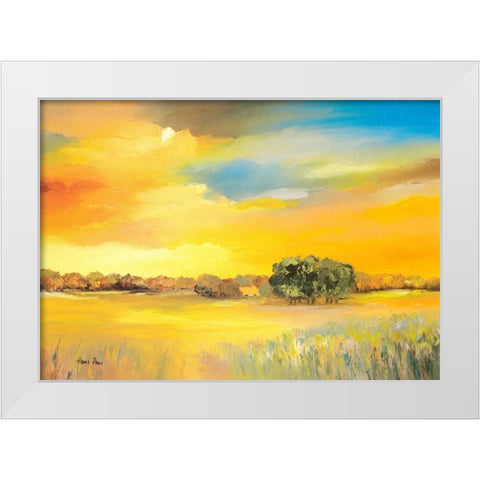 Serene I White Modern Wood Framed Art Print by Paus, Hans