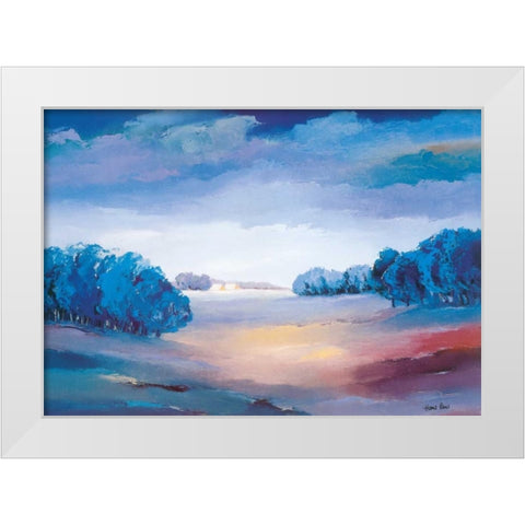 Serene II White Modern Wood Framed Art Print by Paus, Hans