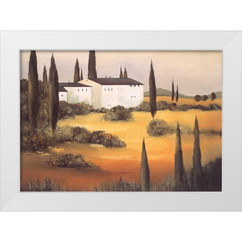 Twilight I White Modern Wood Framed Art Print by Paus, Hans