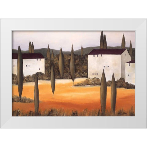 Twilight II White Modern Wood Framed Art Print by Paus, Hans