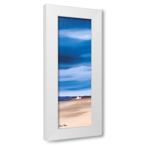 Blue sky I White Modern Wood Framed Art Print by Paus, Hans