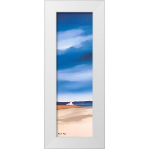 Blue sky II White Modern Wood Framed Art Print by Paus, Hans