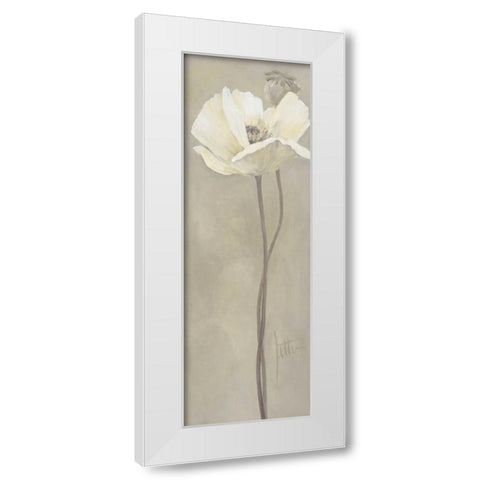 Poppy in white V White Modern Wood Framed Art Print by Roseboom, Jettie