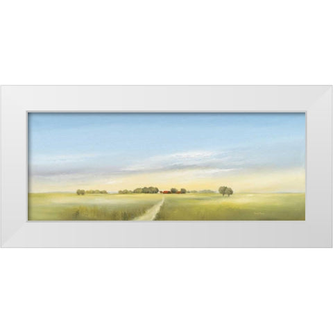 Lowlands II White Modern Wood Framed Art Print by Paus, Hans