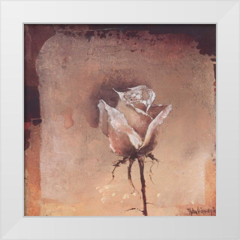 Alone I White Modern Wood Framed Art Print by Vriesendorp, Heleen