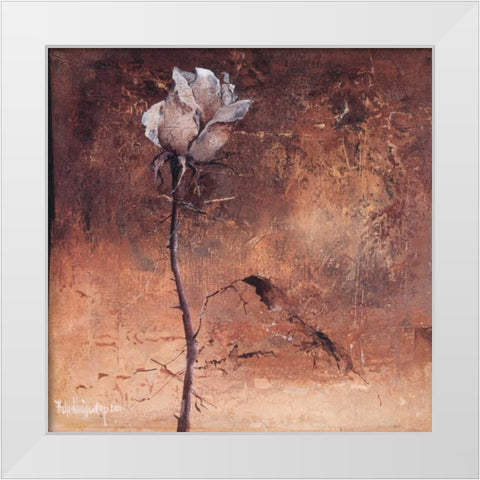 Alone II White Modern Wood Framed Art Print by Vriesendorp, Heleen