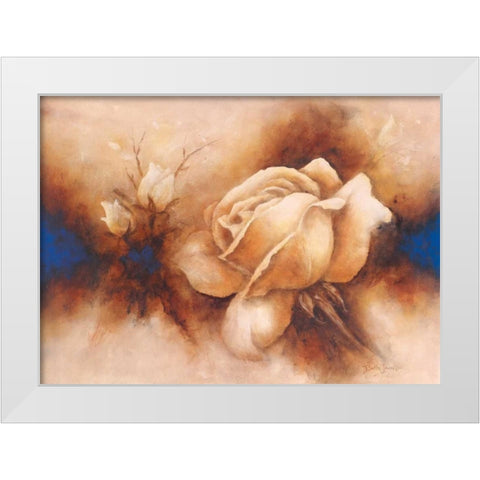 Rose II White Modern Wood Framed Art Print by Jansma, Betty