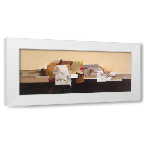 Colorfull Landscape White Modern Wood Framed Art Print by den Boon, Theo