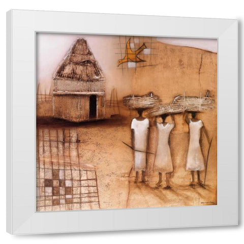 Harvest time I White Modern Wood Framed Art Print by Noordhuis, Jan Eelse