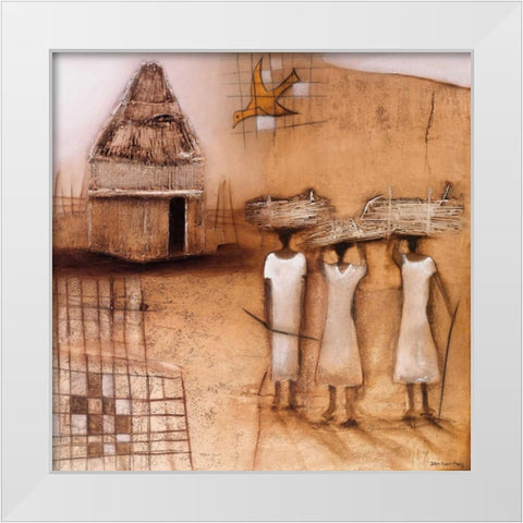 Harvest time I White Modern Wood Framed Art Print by Noordhuis, Jan Eelse