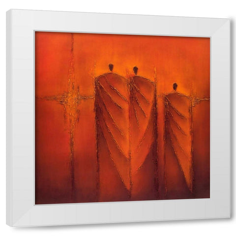 Mysterious III White Modern Wood Framed Art Print by Optendrees, Liesbeth