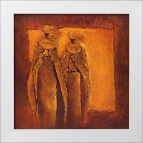 Prominent II White Modern Wood Framed Art Print by Optendrees, Liesbeth