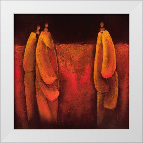 Personages I White Modern Wood Framed Art Print by Optendrees, Liesbeth