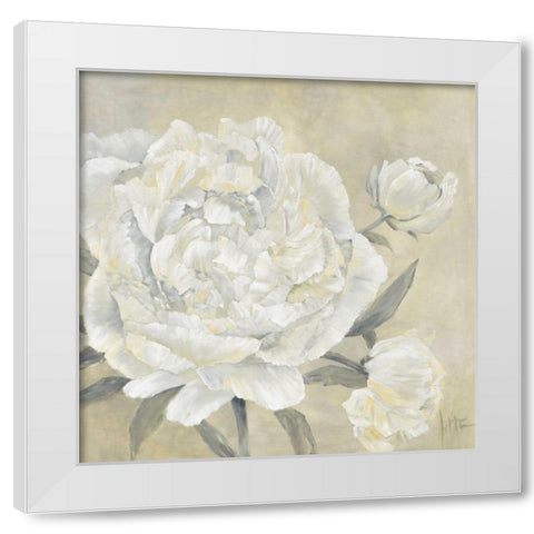 Paeonia II White Modern Wood Framed Art Print by Roseboom, Jettie