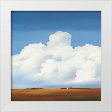 Clouds II White Modern Wood Framed Art Print by Paus, Hans