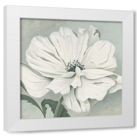 White poppy White Modern Wood Framed Art Print by Heigl, Franz