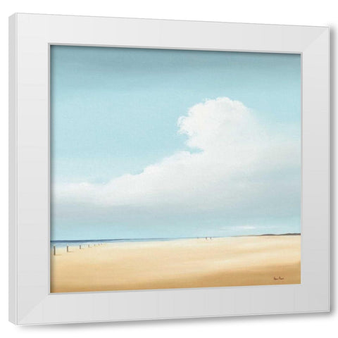 Walking I White Modern Wood Framed Art Print by Paus, Hans