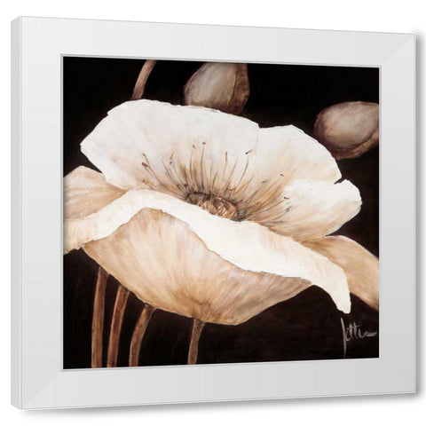 Amazing poppies II White Modern Wood Framed Art Print by Roseboom, Jettie