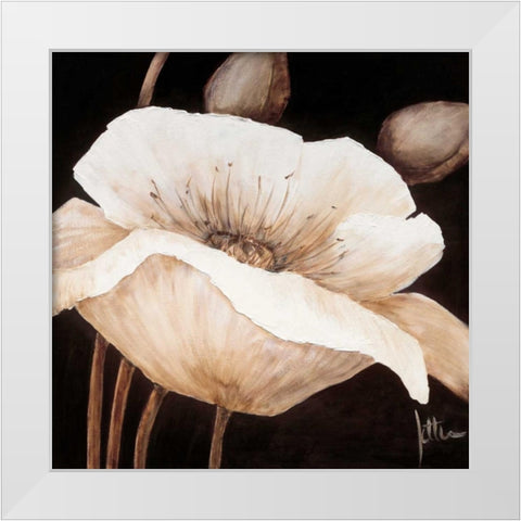 Amazing poppies II White Modern Wood Framed Art Print by Roseboom, Jettie