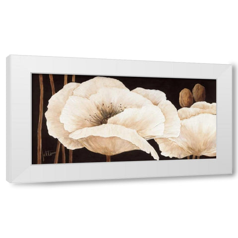 Amazing poppies III White Modern Wood Framed Art Print by Roseboom, Jettie
