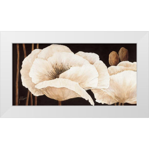 Amazing poppies III White Modern Wood Framed Art Print by Roseboom, Jettie