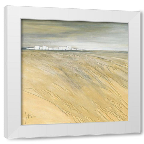 Waving landscape I White Modern Wood Framed Art Print by Roseboom, Jettie
