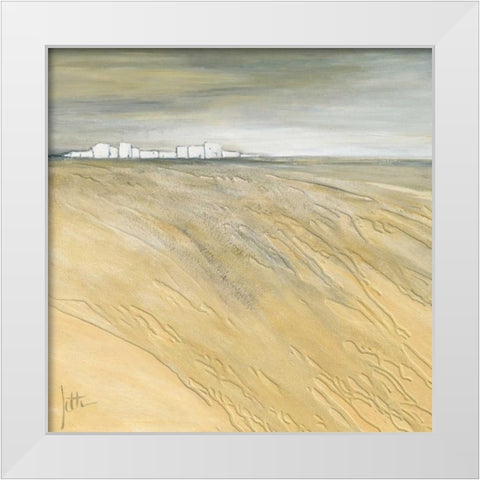 Waving landscape I White Modern Wood Framed Art Print by Roseboom, Jettie