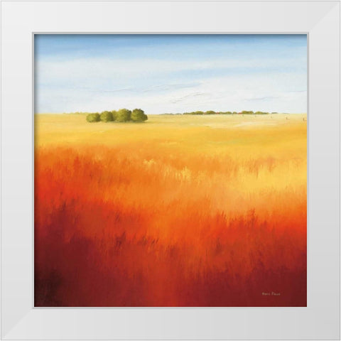 Red field II White Modern Wood Framed Art Print by Paus, Hans