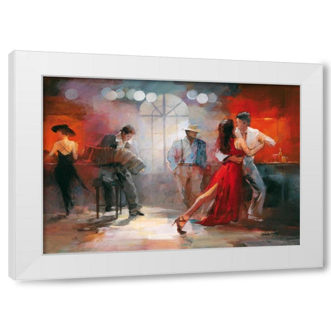 Tango White Modern Wood Framed Art Print by Haenraets, Willem