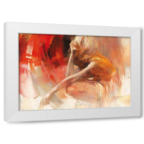 Playful III White Modern Wood Framed Art Print by Haenraets, Willem
