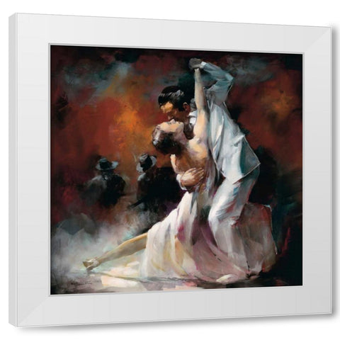 Tango Argentino I White Modern Wood Framed Art Print by Haenraets, Willem