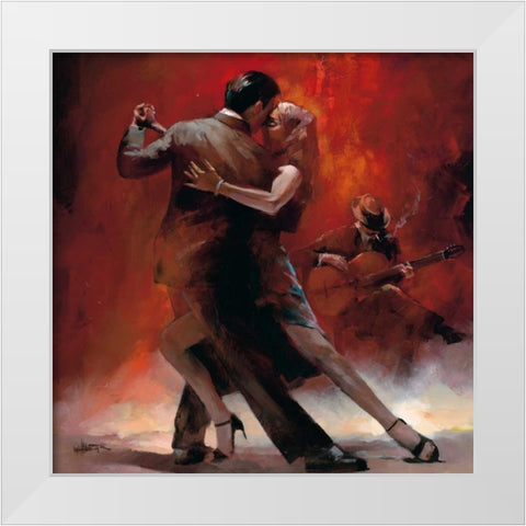 Tango Argentino II White Modern Wood Framed Art Print by Haenraets, Willem