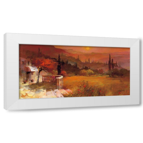Romantic Tuscany I White Modern Wood Framed Art Print by Haenraets, Willem