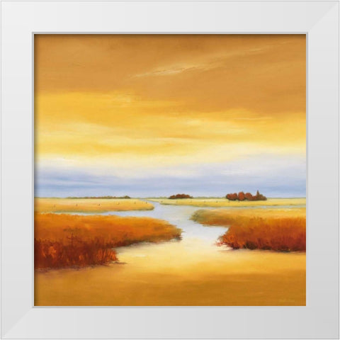 Down the River I White Modern Wood Framed Art Print by Paus, Hans