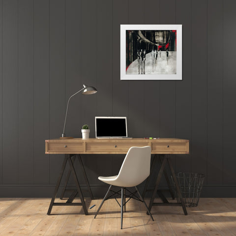 City scene I White Modern Wood Framed Art Print by Radzetska, Elena