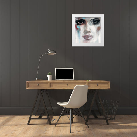 Live your dream White Modern Wood Framed Art Print by Bakker, Jochem