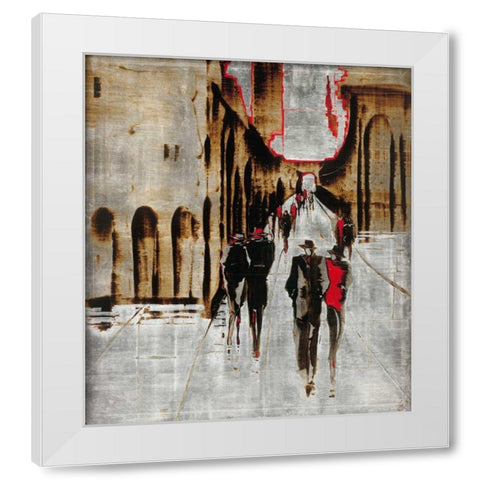 City scene IV White Modern Wood Framed Art Print by Radzetska, Elena